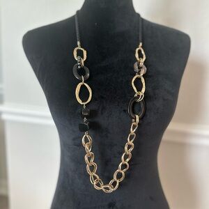 Chico's Elegant Gold and Black Necklace “Long”